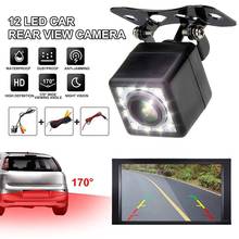 12 Lights Plug-In Square Reversing Camera Car  Night Vision Waterproof Reversing Image Rear View Wide-Angle Reversing Camera 2024 - buy cheap