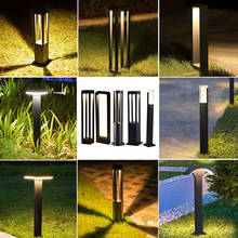 Thrisdar-luz de aluminio para camino de jardín al aire libre, lámparas de pilar de césped para paisaje de Villa, Poste de soporte de jardín, bolardo 2024 - compra barato