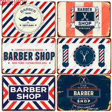 Barber Shop for Gentlemen Vintage Metal Tin Sign Plaques Haircut & Shave Wall Art Painting Poster Bar Club Home Decor WY114 2024 - buy cheap