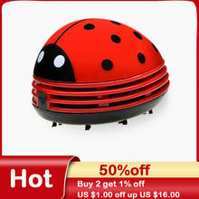 Mini aspirador de pó ladybug, aspirador de pó de mesa, portátil, coletor de poeira para limpeza de mesa, escritório e casa 2024 - compre barato