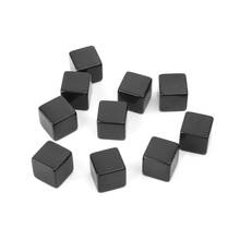 Juego de mesa de cubo acrílico negro para niños, dados en blanco de 16mm, juguete para niños, diversión y enseñanza, 10 Uds. 2024 - compra barato