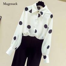 Polka Dot Loose Slim Fit Korean Style Shirt Chiffon Shirt Women's Long Sleeve Shirt Autumn New  Elegant OL Blouse Blusas 11145 2024 - buy cheap