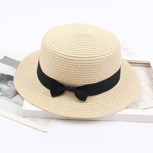 Fashion Parent-child sun hat Cute children sun hats bow hand made women straw cap beach big brim hat casual glris summer cap 2024 - buy cheap