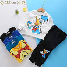Autumn Baby Sport Suits Kids Cartoon Duck Pattern Sweatshirts+pants Suit Clothes Sets Baby Boys Clothing Suits Children Outfits 2024 - buy cheap