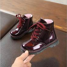 Autumn Winter Top Selling Boys Martin Boots New Fashion Brand Kids Leather Shoes Girls Zipper Soft Casual Boots 2024 - buy cheap