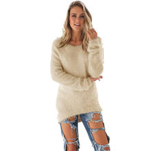 Стильные осенне-зимние свитера и пуловеры 2019, женский джемпер с длинными рукавами, тонкий однотонный вязаный джемпер, свитер Mujer 2024 - купить недорого