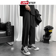 LAPPSTER Mens Black Korean Harem Pants 2021 Japanese Streetwear Joggers Harajuku Sweatpants Hip Hop Casual Trousers Plus Size 2024 - купить недорого