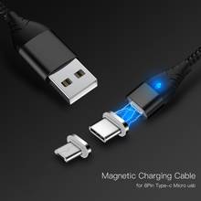 Cable magnético 3A de 90 grados, Micro USB tipo C para Huawei P30, línea L, USB C, cargador magnético para Samsung S10, Xiaomi Redmi note 7 2024 - compra barato