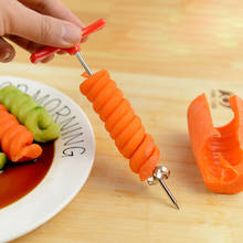 Спиральный нож для овощей, инструмент для резьбы, измельчитель для картофеля, моркови, огурцов, салата, ручной спиральный резак, спиральный измельчитель 2024 - купить недорого