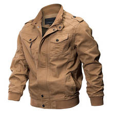 Chaqueta Bomber de talla grande para hombre, cazadora táctica militar de algodón, informal, de vuelo, de carga, para primavera y otoño, 6XL 2024 - compra barato