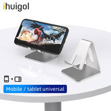 Ihuigol-Soporte Universal de aluminio para teléfono móvil, accesorio de escritorio para iPhone, iPad Pro, 11, 8, 7, 6, Huawei P30, Xiaomi 2024 - compra barato