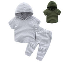 2019 Casual Toddler Baby Kids Boys Clothes Set T-shirt Love You Gesture Cute Tops + Pants Outfits Sets For toddler boy clothes 2024 - buy cheap