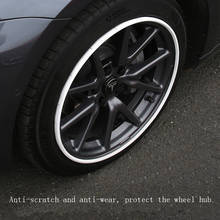 For Tesla car wheel protection wheel sticker decorative strip rim / tire protection care cover drop boat car shape modification 2024 - buy cheap