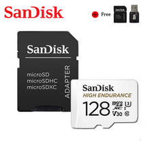 Sandisk-cartão de memória micro sd de alta resistência, 128gb, 64gb, 32gb, 256gb, u3, v30, 4k, flash, para monitor, vídeo, carro, dvr 2024 - compre barato