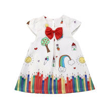 Citgeett Summer Pretty Toddler Kids Baby Girl Floral Dress Princess Party Tutu Dresses Clothes 2024 - купить недорого