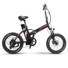 Электрический велосипед с фэтбайком, колеса 20 дюймов, 500 Вт, высокоскоростной мотор TFT, литий-ионный аккумулятор 48 В, 4,0 складных шин 2024 - купить недорого