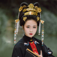 Su Mu Zhe LYZ традиционное художественное произведение Hanfu аксессуары для волос Ming стиль украшения для волос ручной резной Тиара для ТВ-игр выставка 2024 - купить недорого