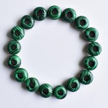 Fashion good quality  malachite stone round shape big hole beads for jewelry marking 30pcs/lot wholesale free shipping 2024 - buy cheap