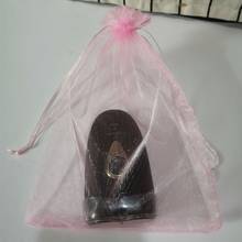 Оптовая продажа 100 шт. розовая сумка на шнурке мешочки для ювелирных изделий мешки подарка органзы кружевной ткани мешки для упаковки свадебный подарок на Рождество/конфеты мешок 2024 - купить недорого