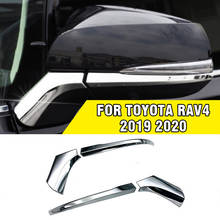 Pcmos ABS Хромированная Дверь Зеркало заднего вида Накладка для Toyota RAV4 2019 2020 новые внешние части хромированные наклейки для стайлинга 4 шт./компл. 2024 - купить недорого