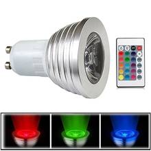 Wholesale 20Pcs 3W RGB LED Spot Lighting GU10 16 colour High Tech LED Lamp Spot light + IR remote control Free shipping 2024 - buy cheap