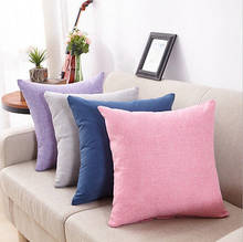 1Pcs 45*45cm Cotton Pillow Case Throw Pillow Cushion Cover Bed Sofa Decorative Pillowcases Candy Color Car Seat Cushion Cover 2024 - buy cheap