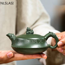 Yixing-TETERA de arcilla púrpura de alta gama, tetera de belleza de barro verde de Boutique, ceremonia de té chino, regalos personalizados, 180ml 2024 - compra barato