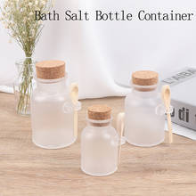 1PCS Empty 100g 200g 300g Powder Plastic Bottle Bath Salt Jar with Wood Cork & Wooden Spoon New 2024 - buy cheap