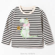 100% Cotton T-Shirt Long Sleeve Children Undershirt Baby Girl Clothes 2020 Bebe Kids tshirt Stripe Cartoon Tops Tee Girls Blouse 2024 - buy cheap