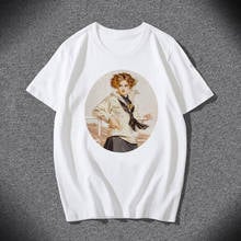 Harajuku T Shirt with Letter Graphic Art Print Women Fashion T Shirts Womens White Cotton Short Sleeve Female T-shirt Streetwear 2024 - купить недорого