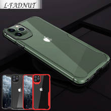 L-FADNUT Прозрачный матовый чехол для телефона iPhone 11 Pro Max Xr X Xs прозрачный силиконовый бампер для 7 8 6 S Plus 6 противоударный чехол 2024 - купить недорого