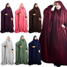 Muslim Women Overhead Abaya Prayer Garment Dress Islamic Clothes Hijab Robe Ramadan Arab Kaftan Middle East Abayas 2024 - buy cheap