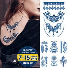 Juice Lasting Waterproof Temporary Tattoo Sticker Jewelry Necklace Lace Mandala Flash Tattoos Flower Ink Arm Body Art Fake Tatto 2024 - buy cheap