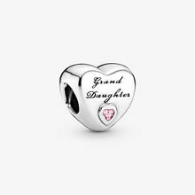 Fashion Silver 925 Jewelry Beads Granddaughter Heart Charm Fit Original Pandora Bracelets Women DIY Gift 2024 - buy cheap