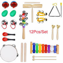 12Pcs Toddler Musical Instruments Set Percussion Instrument Toys Toddler Xylophone Rhythm Band Set Musical Toy Birthday Gifts 2024 - buy cheap