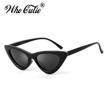 WHO CUTIE 2019 Fashion Female Polarized Cat Eye Sunglasses Women Brand Designer Vintage Cool Tiny Sun Glasses Black Shades OM769 2024 - buy cheap