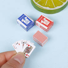 Cute 1:12 Miniature Games Poker Mini Dollhouse Playing Cards Miniature For Dolls Accessory Home Decoration High Quality 2024 - buy cheap