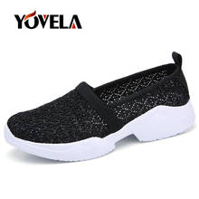 Autumn Women Casual Sneakers Mesh Flats Shoes Woman Loafers Breathable Comfortable Flying Weaving Slip-on Woman Creepers Shoes 2024 - buy cheap