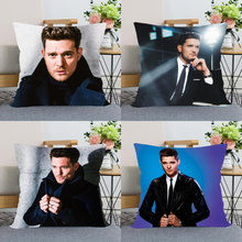 Michael Buble Pillow Case Modern Home Decorative Silk Fabric Pillowcase 40X40cm(one sides) For Living Room Pillow Cover 0511 2024 - buy cheap