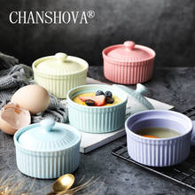 CHANSHOVA Modern ceramic with cover dessert bowl porcelain small soup bowl Cake baking mold kitchen utensils H144 2024 - buy cheap