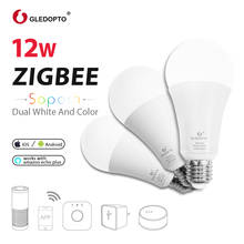 GLEDOPTO Zigbee ZLL Smart LED Bulb 12W E27 /E26 Smart Home RGB + CCT Lamp Alexa Voice Control Work With  Echo Plus SmartThings 2024 - buy cheap