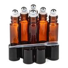 1PC Amber Container Spray Bottle  10 ml Glass Roll-on Bottles with Stainless Steel Roller Balls 2024 - buy cheap