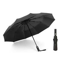 Forte vento resistente 3 dobrável guarda-chuva automático masculino guarda-sol feminino chuva 10 costelas grandes guarda-chuvas 2024 - compre barato
