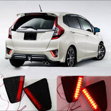 CAPQX-Luz LED antiniebla para parachoques trasero, Reflector de luz antiniebla, luz de freno, lámpara de señal de advertencia, para Honda Fit 2014-2015, 1 par 2024 - compra barato