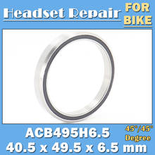 Acb495h6.5 rolamentos de fone de ouvido da bicicleta de estrada 40.5*49.5*6.5mm ( 1 pc) 45/45 graus chrome aço afilado superior inferior acb rolamento conjunto 2024 - compre barato