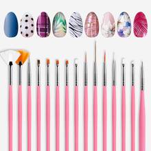 ROSALIND Dust Brush for Manicure Design Tool Set 3D Gel Acrylic Brushes Liner Pen Nail Art Brush Pen For Nails Design 2024 - buy cheap