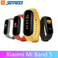 Оригинальный Xiaomi Mi-браслет 4 смарт-Браслет фитнес-браслет MiBand Band 4 Частота сердечных сокращений большой сенсорный экран сообщение Smartband 2024 - купить недорого