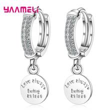 Pendientes de aro de Plata de Ley 925 con zirconia cúbica AAA, pendientes de decoración para la oreja, estilo Hip Hop, novedad 2024 - compra barato