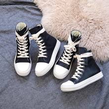 44 Chaussure Femme Women Sneakers Zipper Canvas Casual Shoes Woman Spring 2021 Fashion Women Black Sneakers Ladies Shoe 2024 - buy cheap