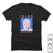 Idles T Shirt 100% Cotton Resistance Stance Vinyl Music Album Slim Punk Joy Bum Act Music 2024 - buy cheap